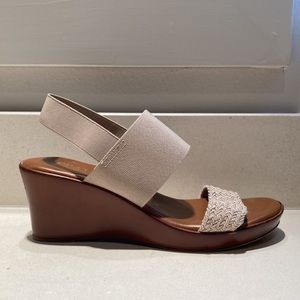 Italian Shoemakers Woven Wedge Heel - Women Size 6